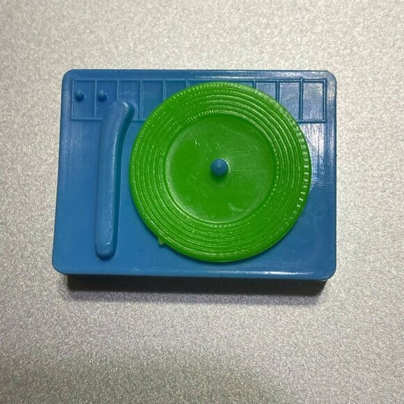 Barbie Accessory Kids Toy Miniature Sized Blue Green Record Player Pretend Play - Picture 4 of 5